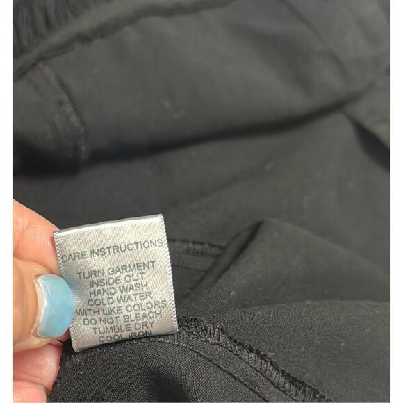 Maven West Women’s Black Frayed Button Front Sleeveless Dress Size Large NEW - Picture 9 of 9